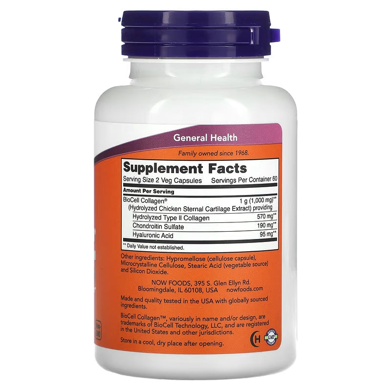 BioCell collagen hydrolyzed type II 120 caps (Now)