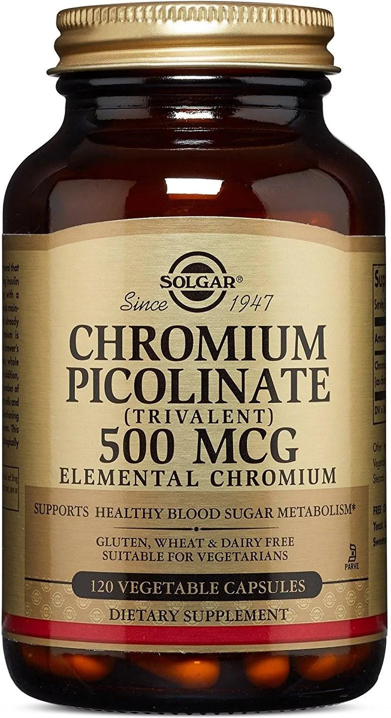 Chromium Picolinate 500mcg 120kaps (Solgar)