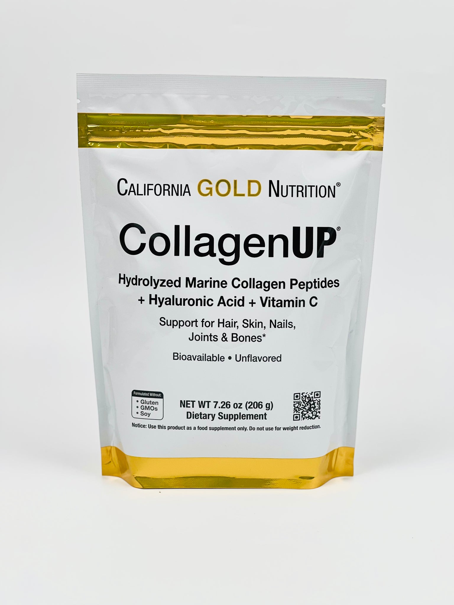 CollagenUP Marine Collagen Hyaluronic Acid Vitamin C  206g (California Gold Nutrition)